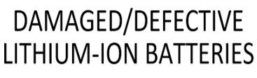 Damaged/Defective Lithium Ion Batteries Label | Air Sea Containers