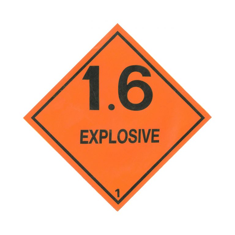 Explosive 1.6 Placard